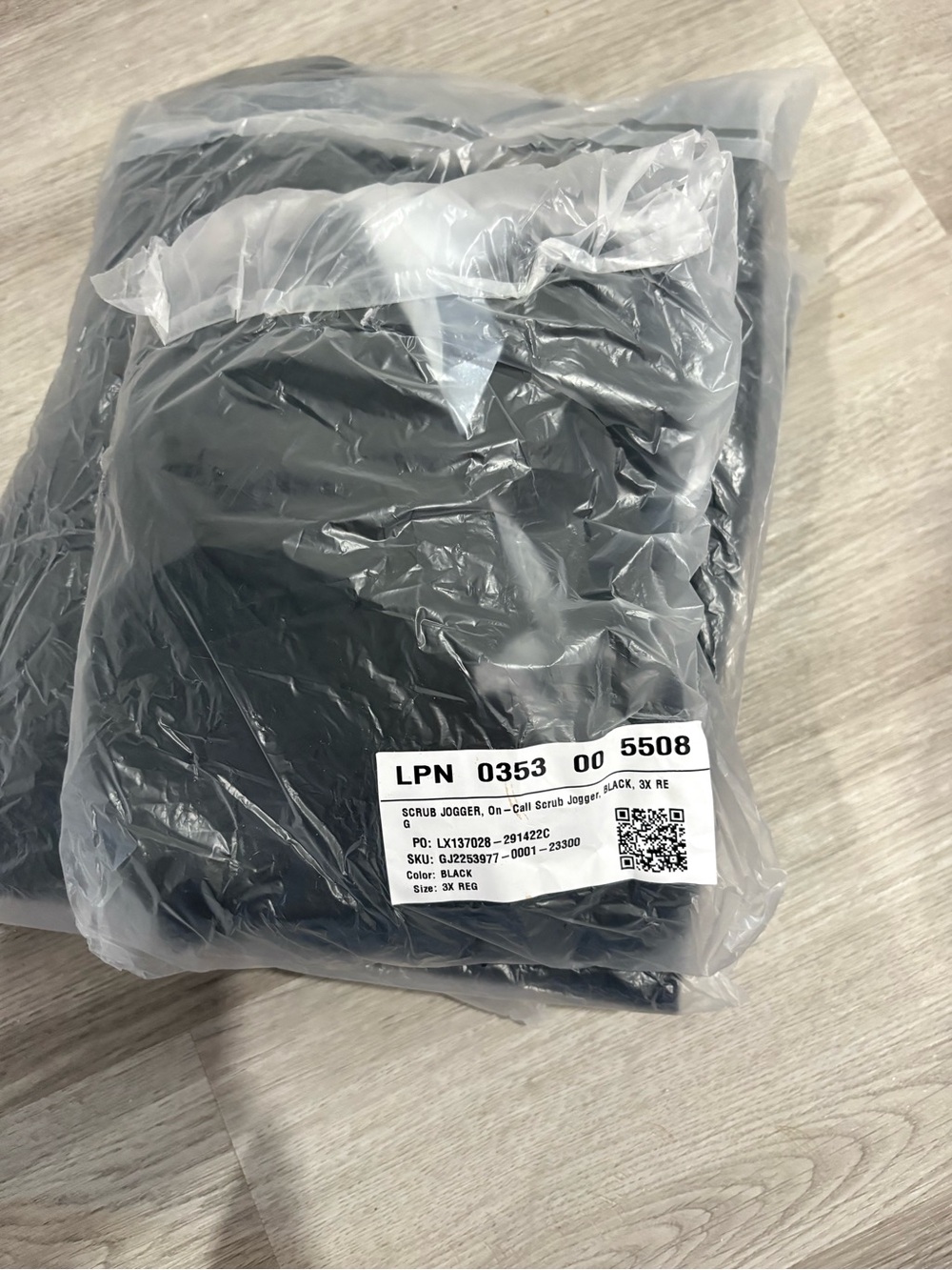 Fabletics Black Scrub Jogger
